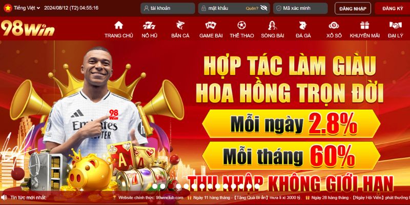 Nhà cái uy tín 98win hot nhất 2024